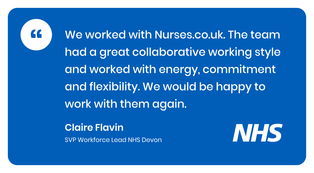 NHS testimonial for Nurses.co.uk