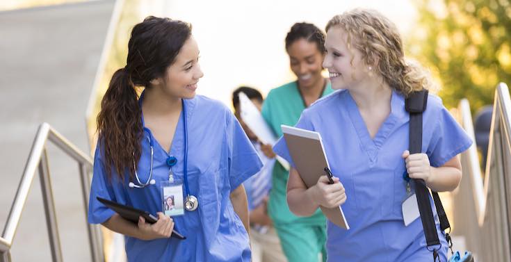 Nurses talking to each other