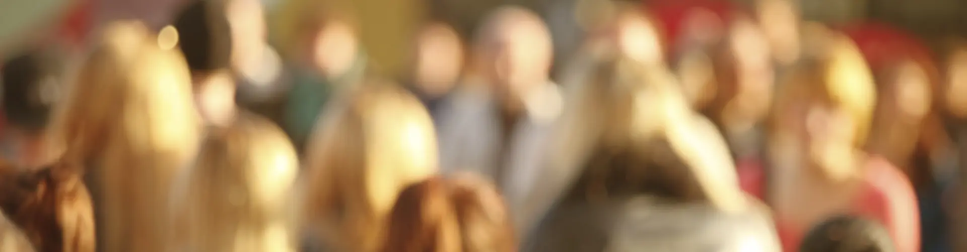Blurred focus image of a group of people walking
