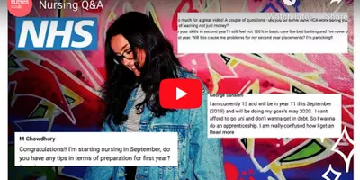 Student nursing Q&A with Claire