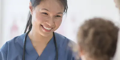 A paediatric nurse at work