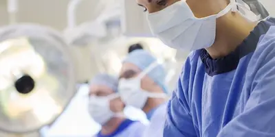 Theatre nurse in operating theatre